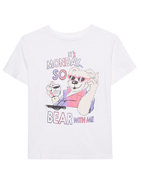 RE/DONE Tee Bear Vintage White