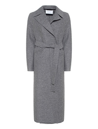 HARRIS WHARF LONDON Long Maxi Coat Pressed Wool Grey
