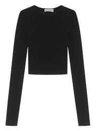 Eterne Cropped Fitted Top Black