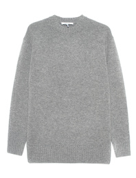 Frame Oversized Cashmere Crew Sweater Grey