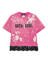 DSQUARED2 Goth Gurl Destroyed Lace Pink