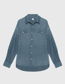 RE/DONE RE/ DONE &amp; PAM Chambray Oversized Paradise Cove Blue