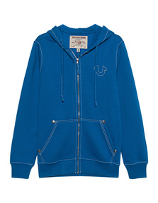 TRUE RELIGION Zip Big T Victoria Blue