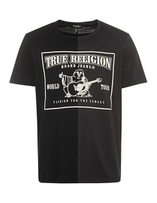 TRUE RELIGION 2Tone 2Face Logo Black Phantom