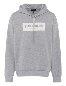 TRUE RELIGION Relaxed Oversize Logo Melange Grey