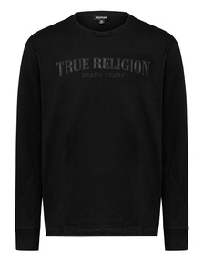 TRUE RELIGION Relaxed Satin Arch Jet Black