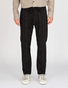 HANNES ROETHER Chino Barbe Striped Black