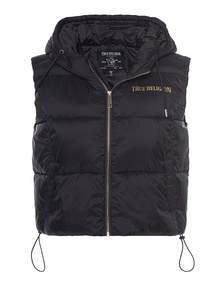 TRUE RELIGION Puffer Gilet Jet Black