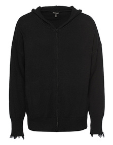 TRUE RELIGION Hooded Zip Black