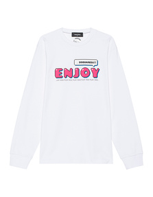 DSQUARED2 Skater Fit Enjoy White