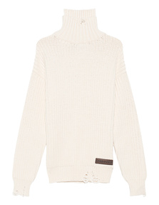 DSQUARED2 Broken Stitch Collar Off White
