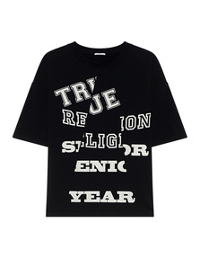 TRUE RELIGION Oversized Logo Short Sleeve Black