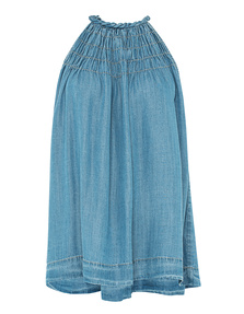 TRUE RELIGION Neckholder Sand Bleach Wash Blue