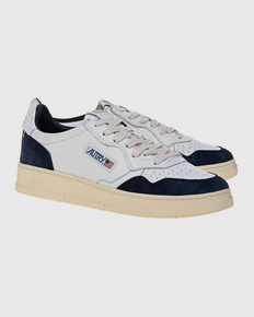 Autry Medalist Low Goat White Navy