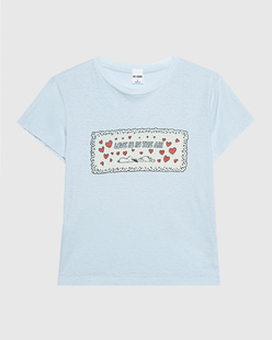 RE/DONE Classic Tee Snoopy babyblue
