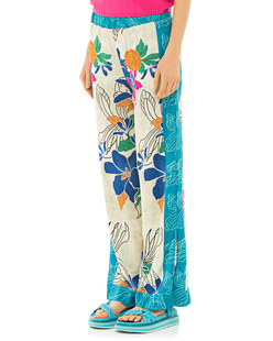 JADICTED Wide Leg Long Cream Flower