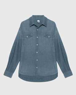 RE/DONE RE/ DONE &amp; PAM Chambray Oversized Paradise Cove Blue