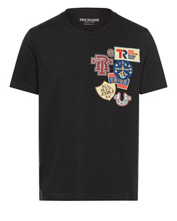 TRUE RELIGION Collegiate Patch Jet Black