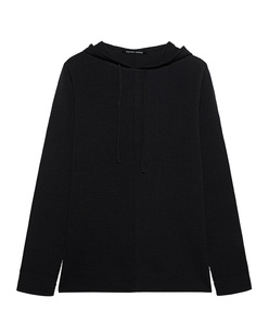 HANNES ROETHER Waffle Hood Black