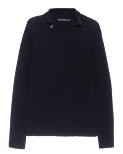 HANNES ROETHER Polo Knit Navy