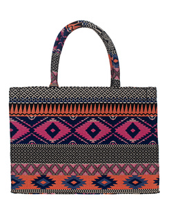 ANOKHI Book Tote Pattern Elephant Multicolor
