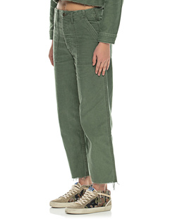 MOTHER The Patch Pocket Private Ankle Fray Olive
