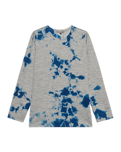 SUZUSAN Madara Shibori Royal Blue Grey Melange