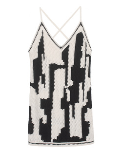 LALA BERLIN Kaleen Crochet Black White