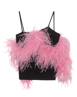 THE ATTICO Tank Black Pink