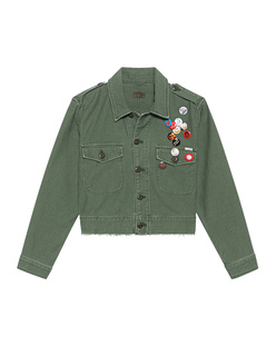 MOTHER The Cropped Veteran Jacket Mint