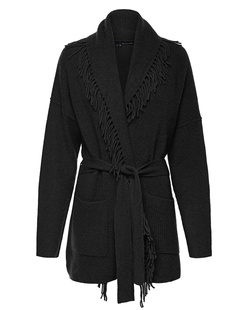 360 CASHMERE Leyla Shawl Black