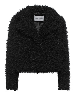 STAND STUDIO Janet Long Curly Faux Fur Black