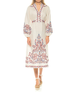 ZIMMERMANN Devi Embroidered Midi Red Purple