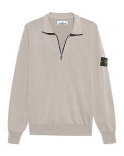 STONE ISLAND Halfzip Badge Taupe