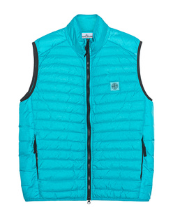 STONE ISLAND Logo Quilted Turquoise