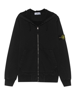 STONE ISLAND Zip Basic Badge Black