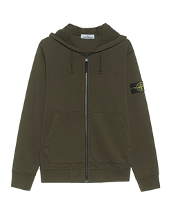 STONE ISLAND Zip Basic Badge Olive