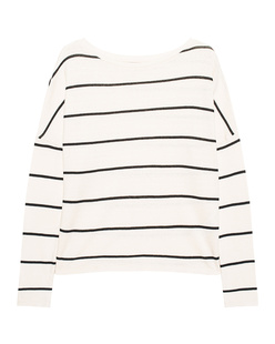 JUVIA Joana Cashmere Mix Striped Eggshell