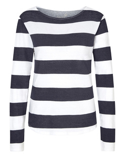 JUVIA Mara Striped White Navy