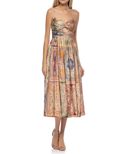 ZIMMERMANN August Tie Front Midi Patch Floral