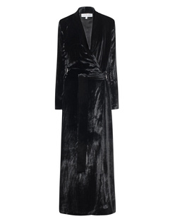 GALVAN LONDON Velvet Belted Black
