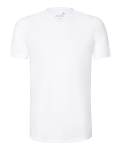 JUVIA Cotton V Neck White