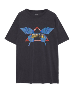ANINE BING Lili Butterfly Washed Black