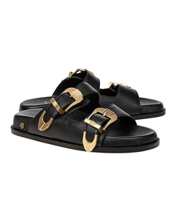 ANINE BING Waylon Gold Buckle Black