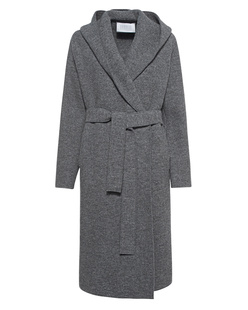 HARRIS WHARF LONDON Hooded Wrap Boiled Wool Grey