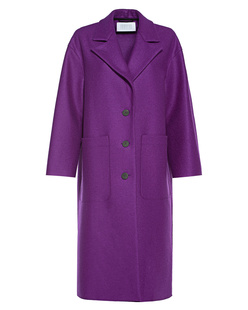 HARRIS WHARF LONDON Great Coat Pressed Wool Purple