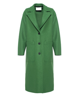 HARRIS WHARF LONDON Great Coat Pressed Wool Green