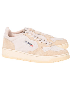 Autry Medalist Low Suede Ecru