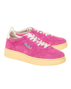 Autry Medalist Low Hair Suede Fuxia
