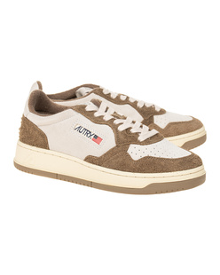 Autry 01 Low Medalist Suede Hair Mud